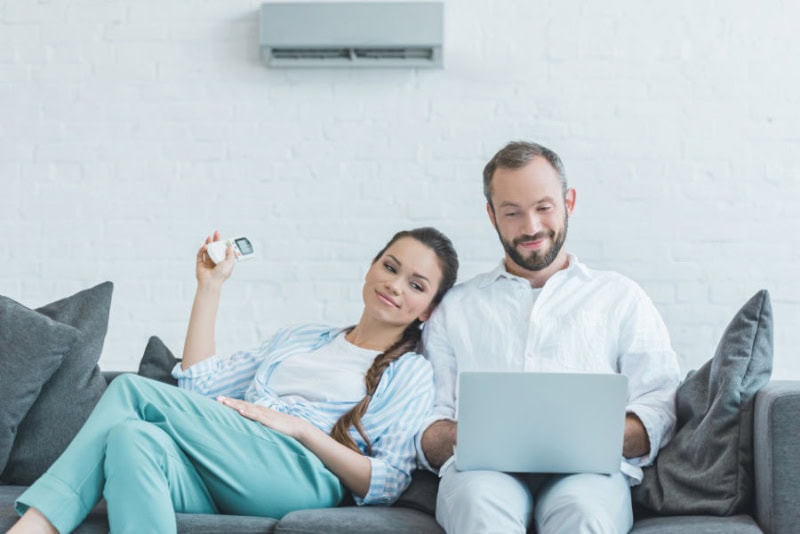 couple with ductless unit